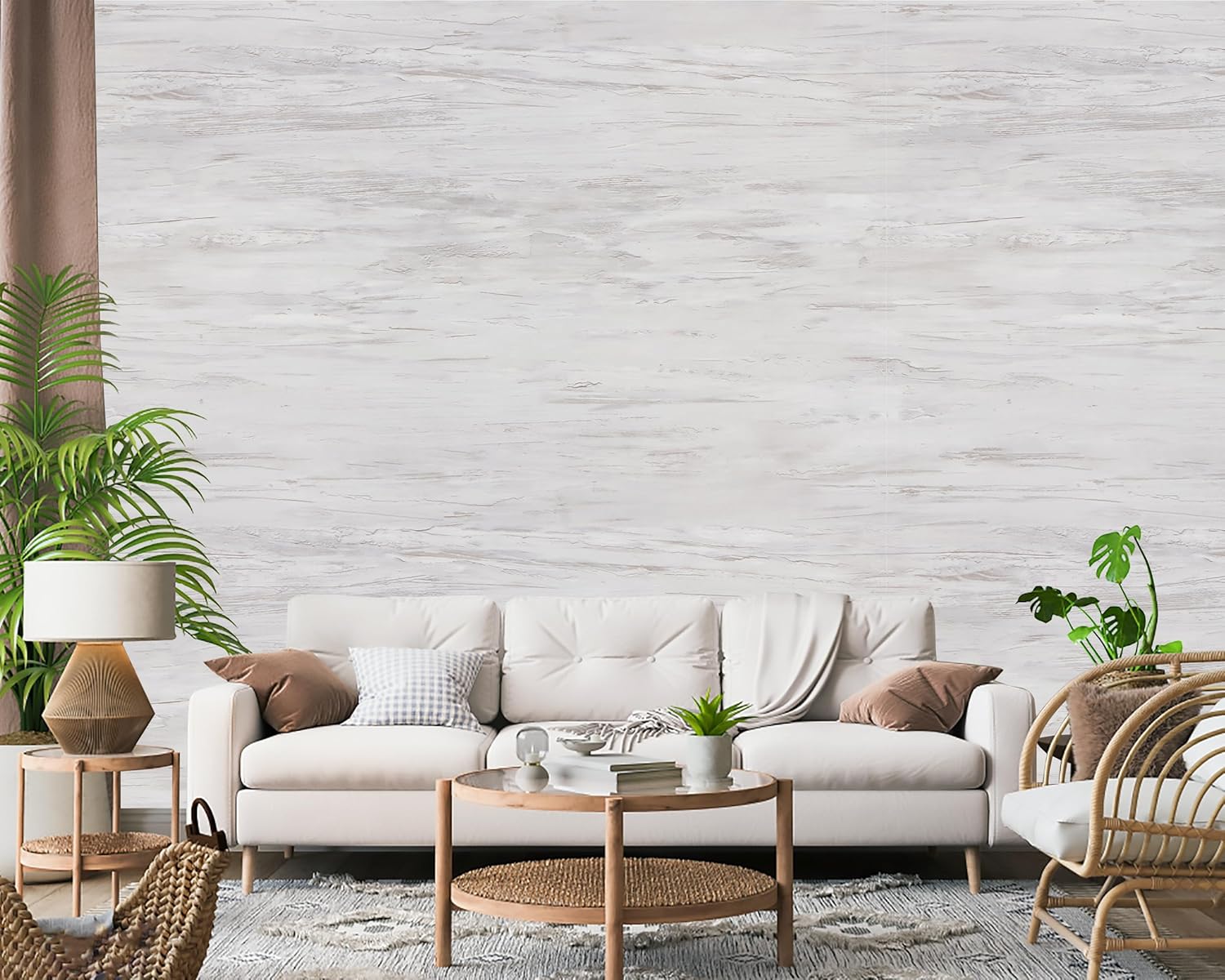White Wood Peel and Stick Wallpaper Vintage Wood Wallpaper Wood Grain Vinyl Contact Paper Removable Self Adhesive Wall Paper for Wall Covering Furniture Decor 15.7"x472" Renter Friendly