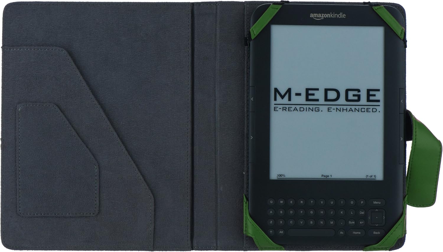 M-Edge Executive Kindle Jacket, Green (Fits Kindle Keyboard)