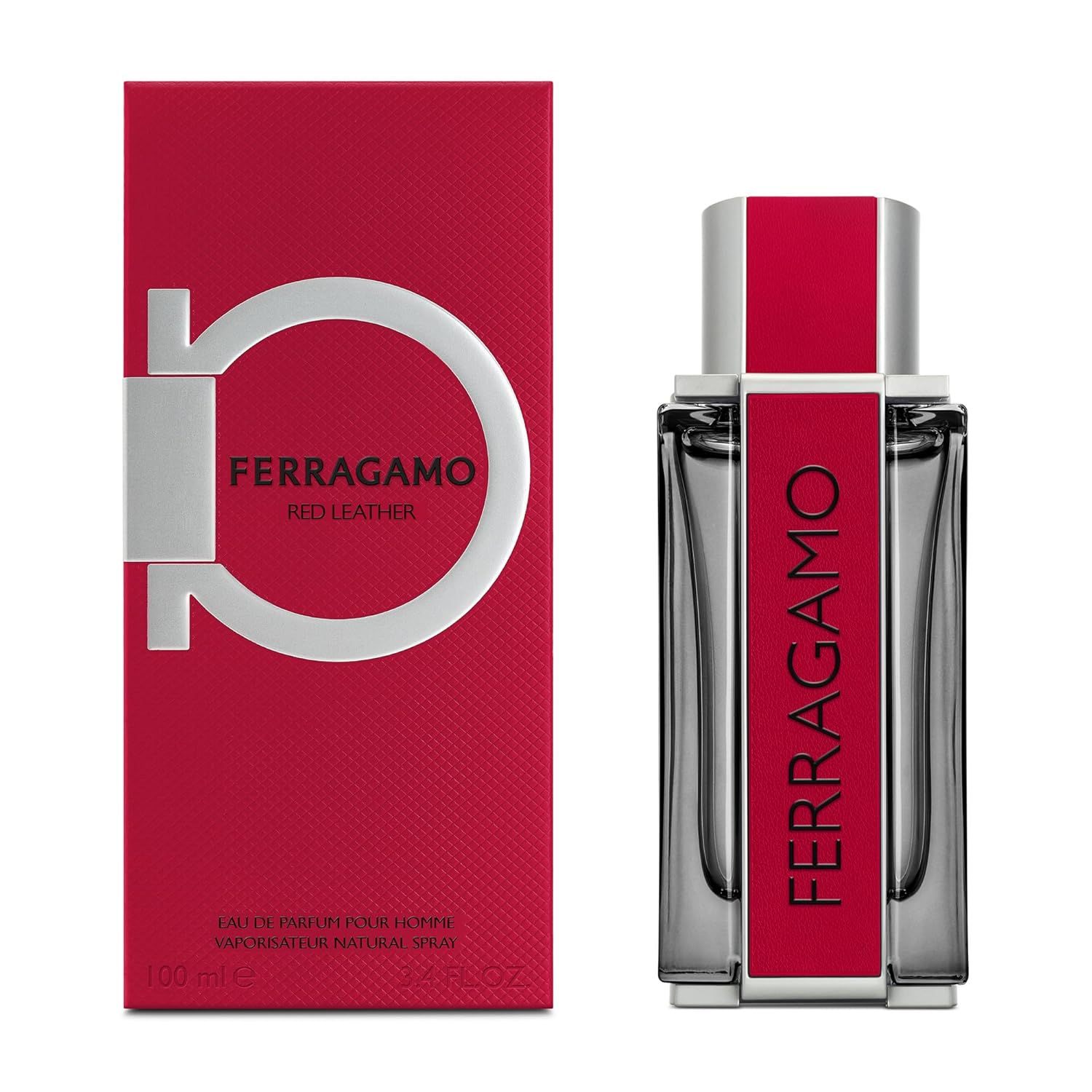 FERRAGAMO Red Leather Eau de Parfum Pour Homme, Cologne Spray for Men - Image 10