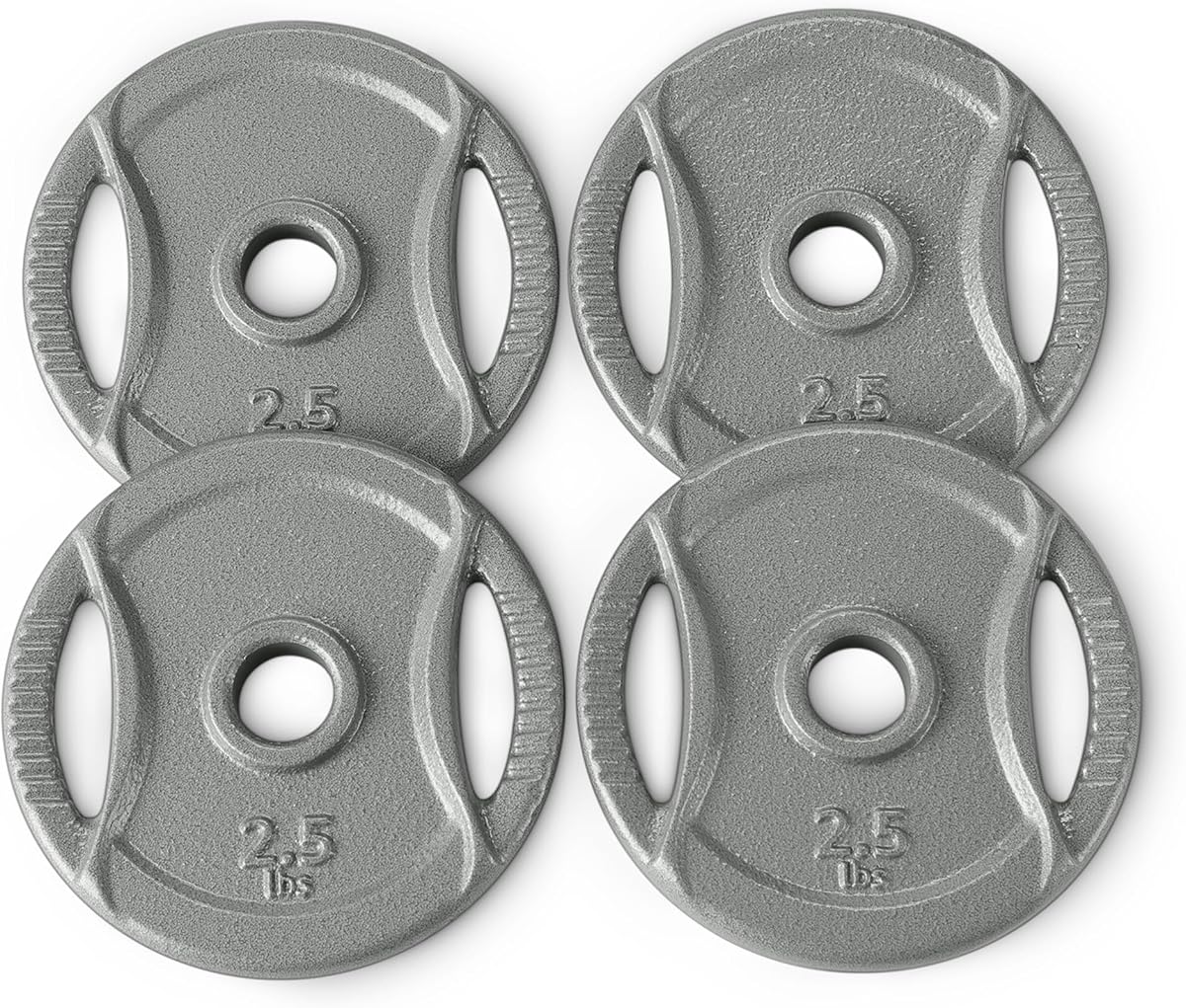 1-Inch Grip Weight Plates, Cast Iron, Strength Training, Home Gym