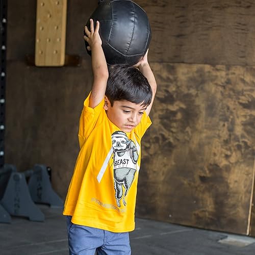 Miniatura 6 de FringeSport Balón medicinal para niños de 2 libras, 4 libras o 6 libras, para fuerza, acondicionamiento, crossfit y másequipo de fitness juvenil