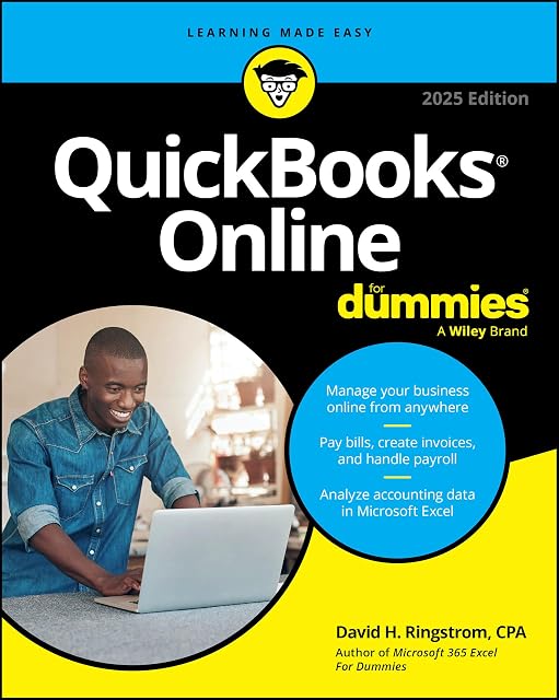 Portada de QuickBooks Online For Dummies, 2025 Edition