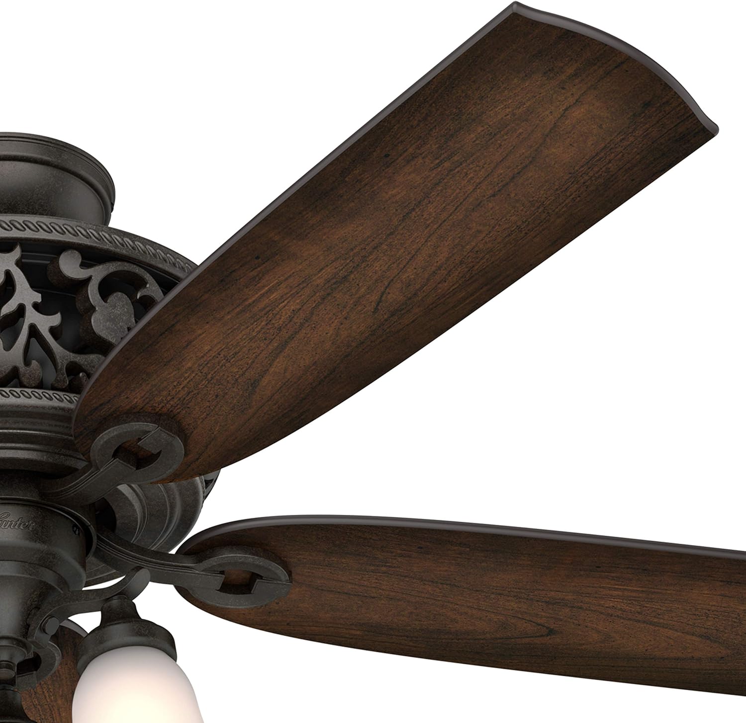 Hunter Fan 54 inch Brittany Bronze Ceiling Fan with LED Light & Remote Control, 5 Blade (Renewed)