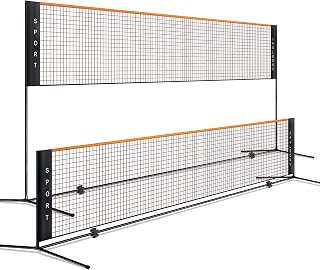 Pickleball Net Volleyball Net Outdoor Height Adjustable 17ft/10ft x 7.2ft Badminton Net Backyard Game Tennis Portable for Junior Kid Soccer Pool Sports High School