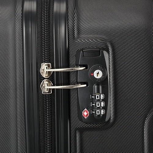 Miniatura 5 de Juegos de maletas rígidas 3 en 1 con ruedas giratorias y bloqueo TSA, 202428 pulgadas, equipaje de ABS duradero portátil ligero para viajes