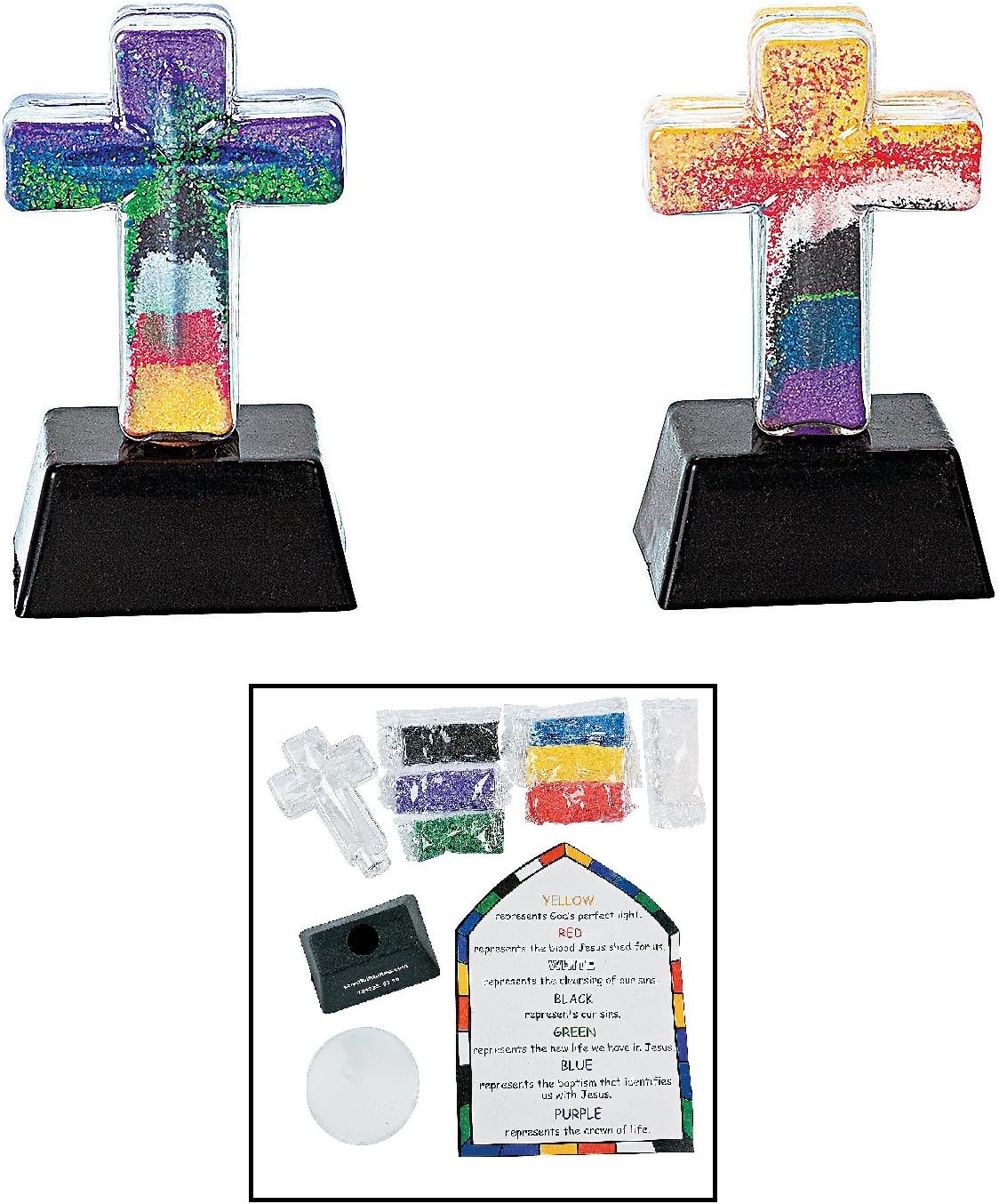 Cross Sand Art Craft Kit. 12 Craft Sets