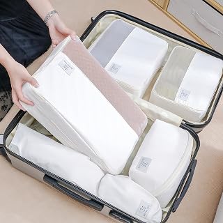 Travel Packing Cubes for Suitcases, Luggage Organizer Set, Travel Essentials Storage Bags for Clothes, Shoes, Toiletries, Laundry -(Medium)