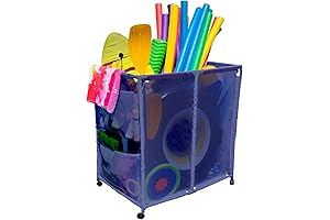 Essentially Yours Foldable Rolling Pool Equipment Holder