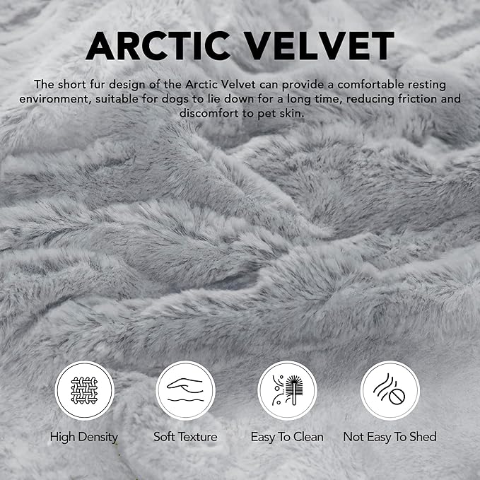 Cama Sofá para Perro Grande con Respaldo en L y Base Antides miniatura 6