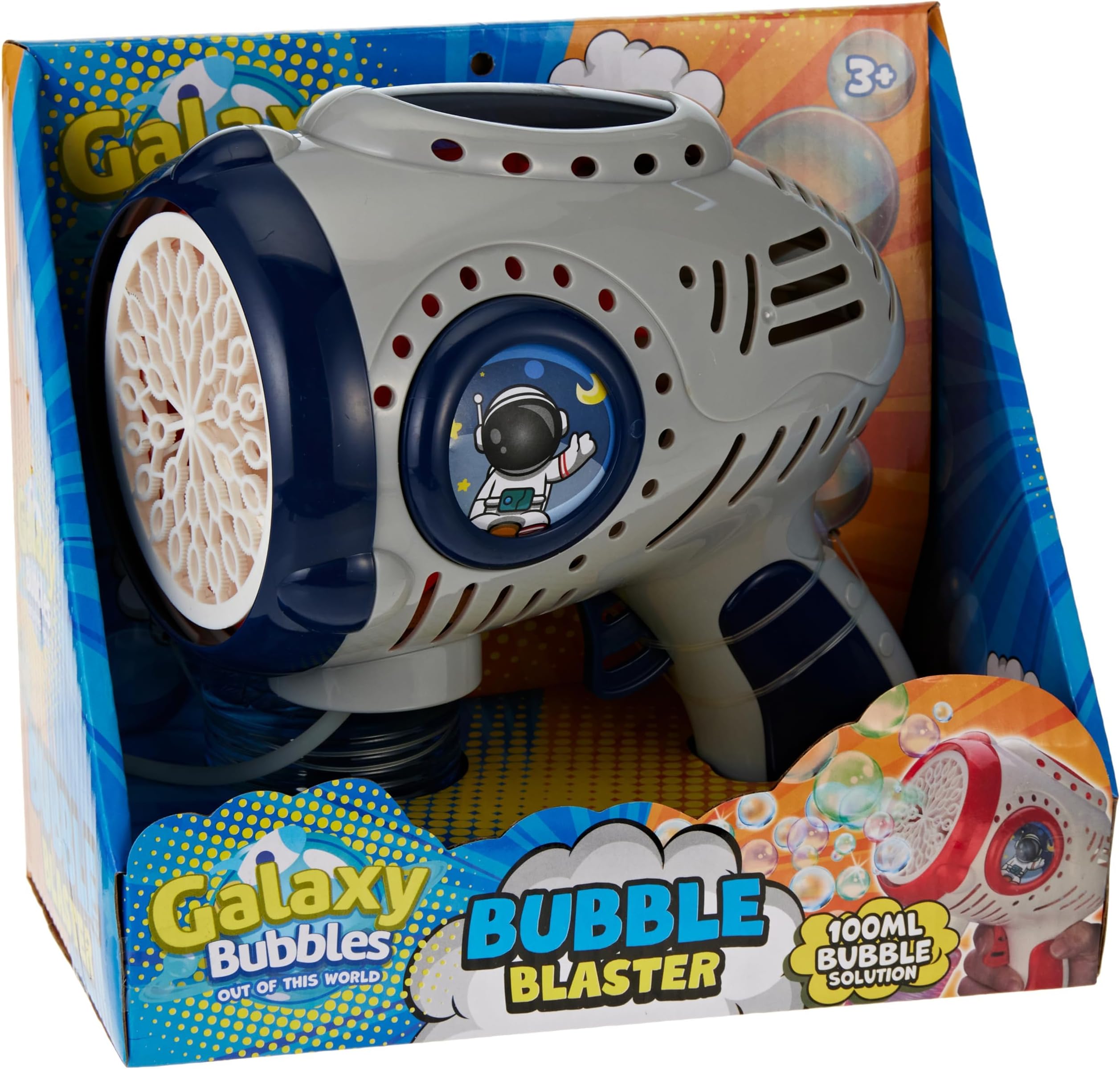 R&B Kids 1200 mA Rechargeable Battery Operated 30 Blowers Space Bubble Blaster Gun