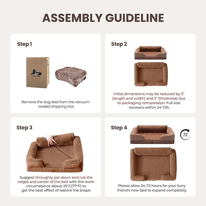 Cama Sofá Ortopédica para Perros Grande 107x76x32 cm Lavable miniatura 3