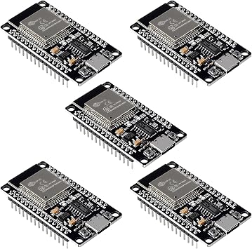 5PCS ESP32 Type C 30Pin Development Board ESP32S Type-C USB WiFi + Bluetooth ESP-WROOM-32 CH340 2.4GHz Dual Core WiFi NodeMCU Processor Microcontroller