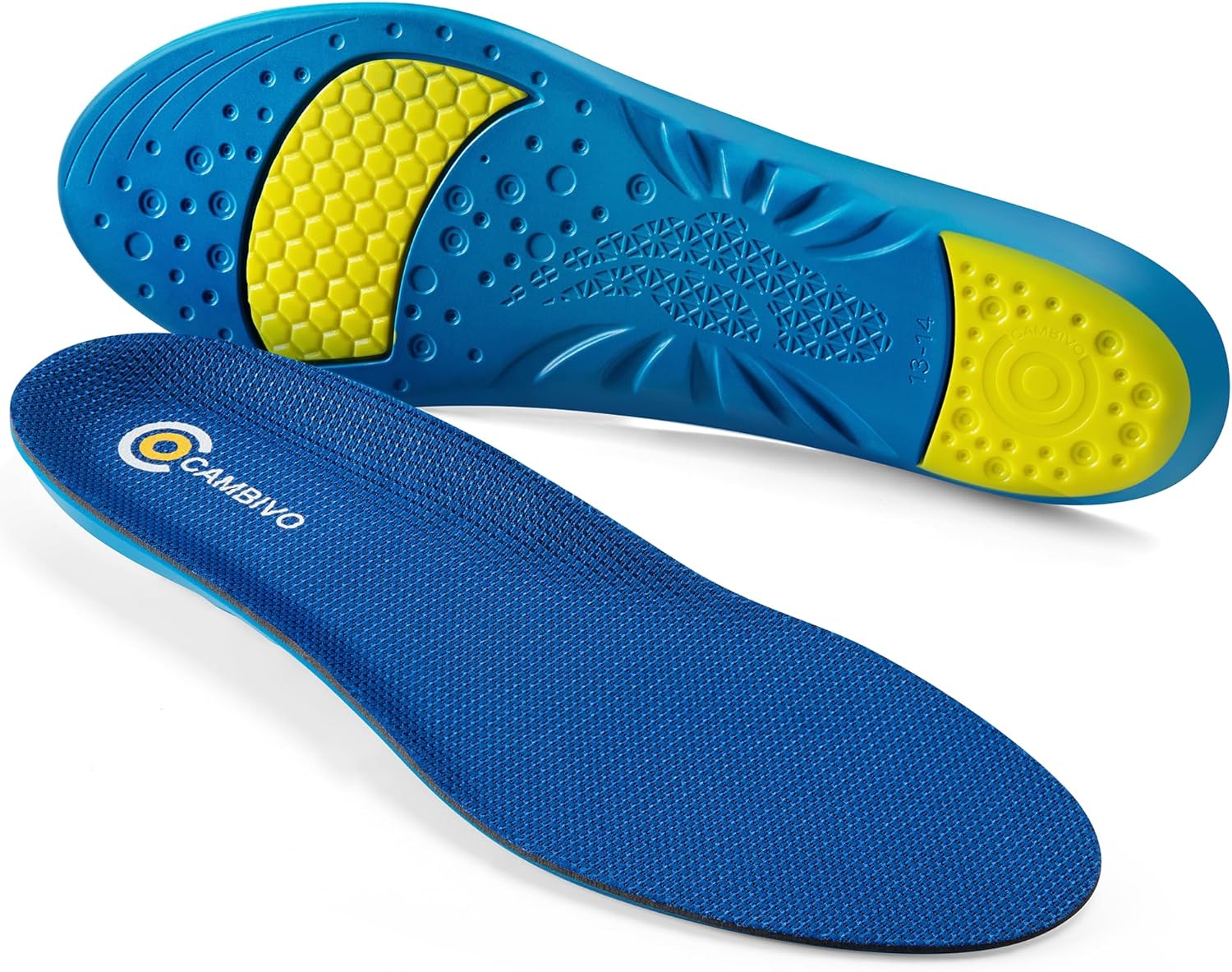 CAMBIVO Insoles Men and Women (2 Pairs), Insoles for Work