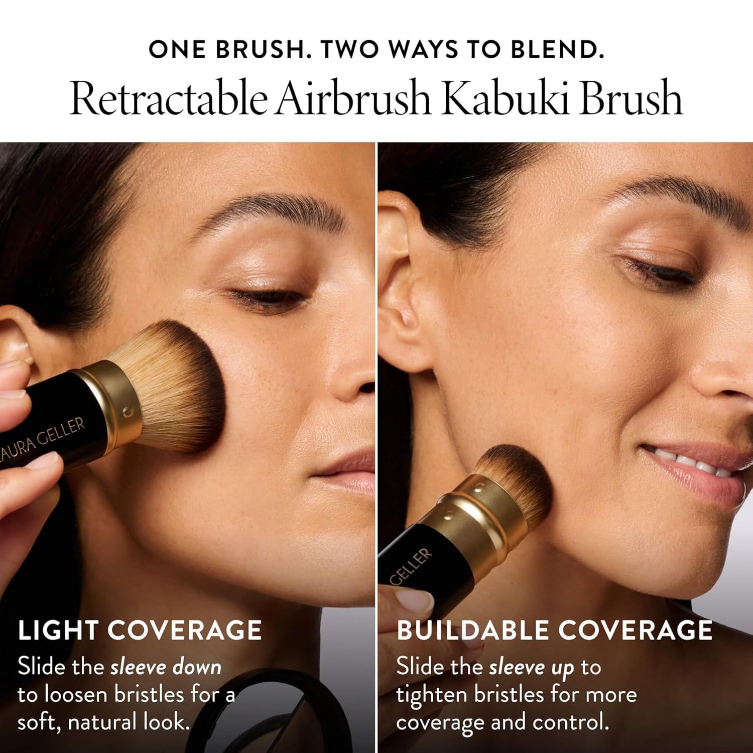 LAURA GELLER NEW YORK Baked Balance-n-Brighten Foundation with Kabuki Brush Makeup Set, Tan