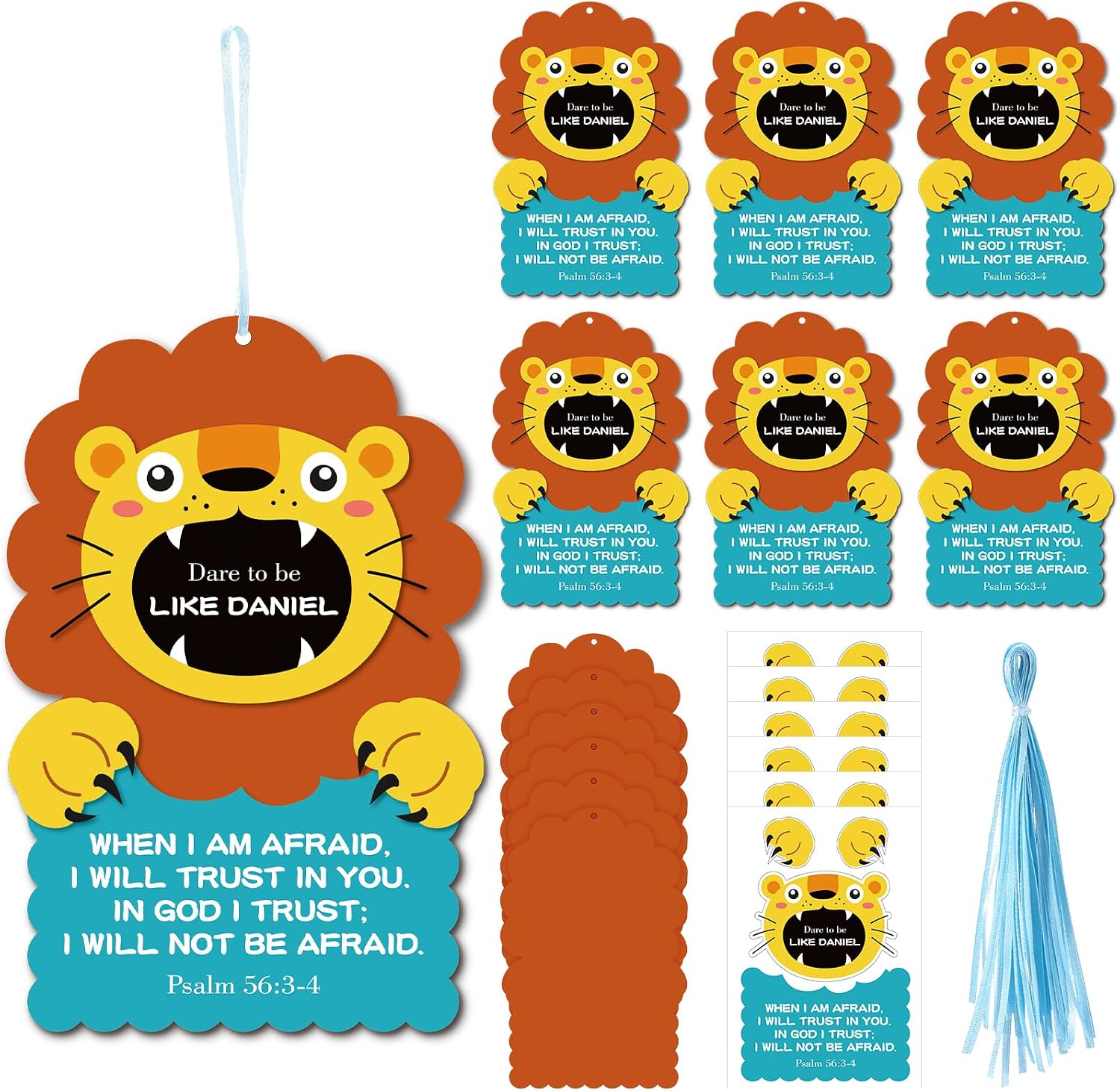 12 Pack Dare to Be Daniel Sign Kit VBS Crafts for Kids Religious Craft Set