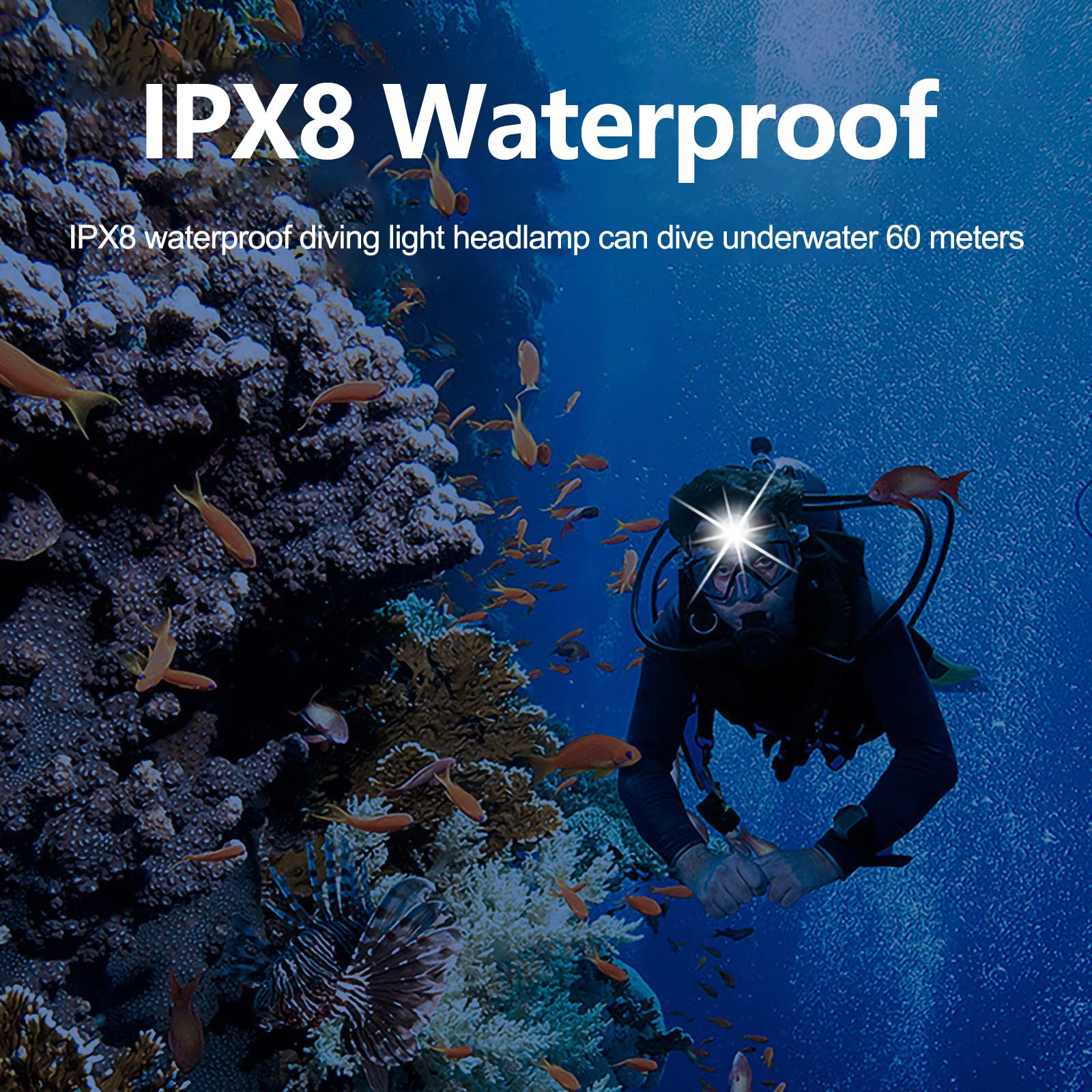 Snapklik.com : Scuba Diving Headlamp Professional LED Dive Light ...