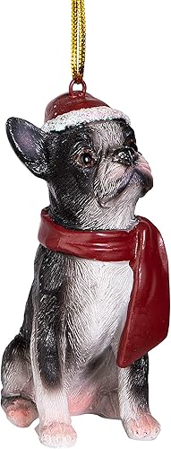 Vista 14 de Design Toscano - Figura de perro para decoración navideña.