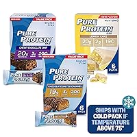 Vista 12 de Barras de proteína pura, chispas de chocolate masticable, chocolate de lujo, mantequilla de maní y chocolate, caja de 6-3 cajas, 1 caja de cada sabor