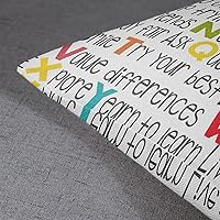 Vista 3 de Juego de 2 fundas de almohada de lino para aula, fundas de almohada decorativas de educación ABC, fundas de almohada decorativas para decoración