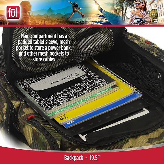 FUL Refugee 15 Inch Sleeve Laptop Backpack