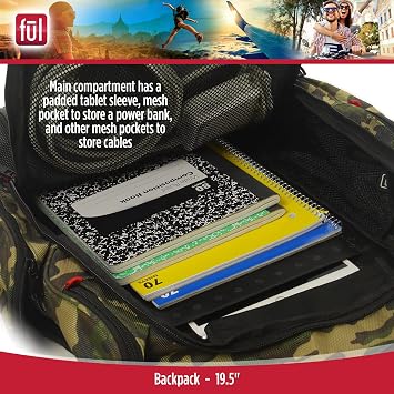 FUL Refugee 15 Inch Sleeve Laptop Backpack