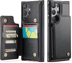 Vinich for Samsung Galaxy S25 Ultra Wallet Case with Card Holder, RFID Blocking Credit Slots Kickstand Shockproof Phone Cover Fit for Galaxy S25 Ultra 6.9" Black