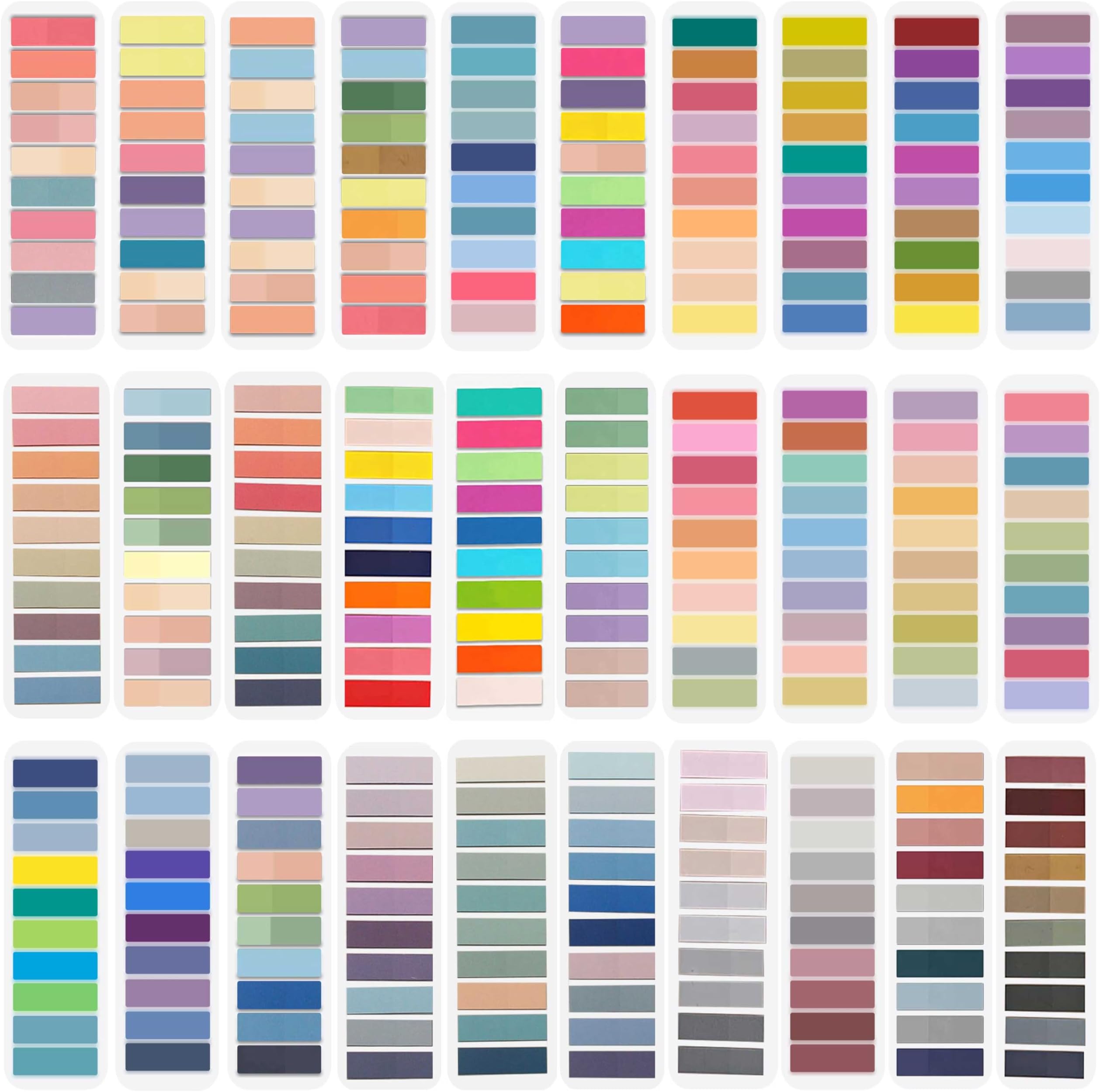 6000 PCS Sticky Tabs Page Markers,Morandi Sticky Note Tabs Colored Writable and Repositionable Book Flags Tabs Strip Index Tabs,Page Tabs