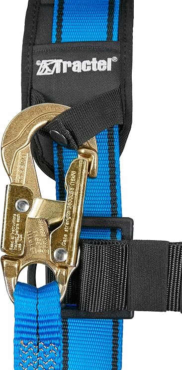 Tractel FMT95S elastrac Construction, Fall Arrest Safety Harness, S, Tool Belt, Back/Sternal/Side D-Rings