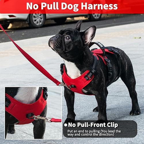 Miniatura 4 de Huntboo Arnés a prueba de escapes, arnés antideslizante para perro, arnés reflectante con asa, transpirable, duradero, chaleco ajustable para perros