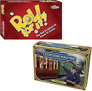 Calliope Games Roll for It! - Red Edition Station Master Game for 2-6 Players, Family Games for Fun Fast Paced Game Nights
