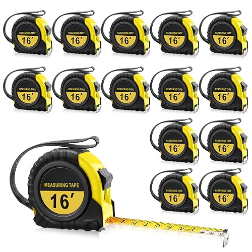 Yunsailing Cinta métrica retráctil de 16 pies16.4 ft, cinta métrica retráctil de fácil lectura con fracciones de 18 pulgadas, cinta métrica pequeña