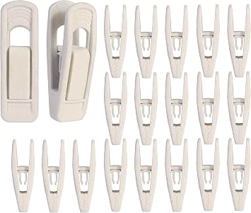 Velvet Hangers Clips Strong Finger Clips Perfect for Thin Velvet Hangers Beige, 20