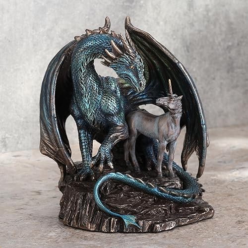 Miniatura 6 de Veronese Design Lisa Parker - Protector de magia de 6 7/8 pulgadas (6 7/8 pulgadas) de resina fundida en frío, acabado de bronce, escultura de