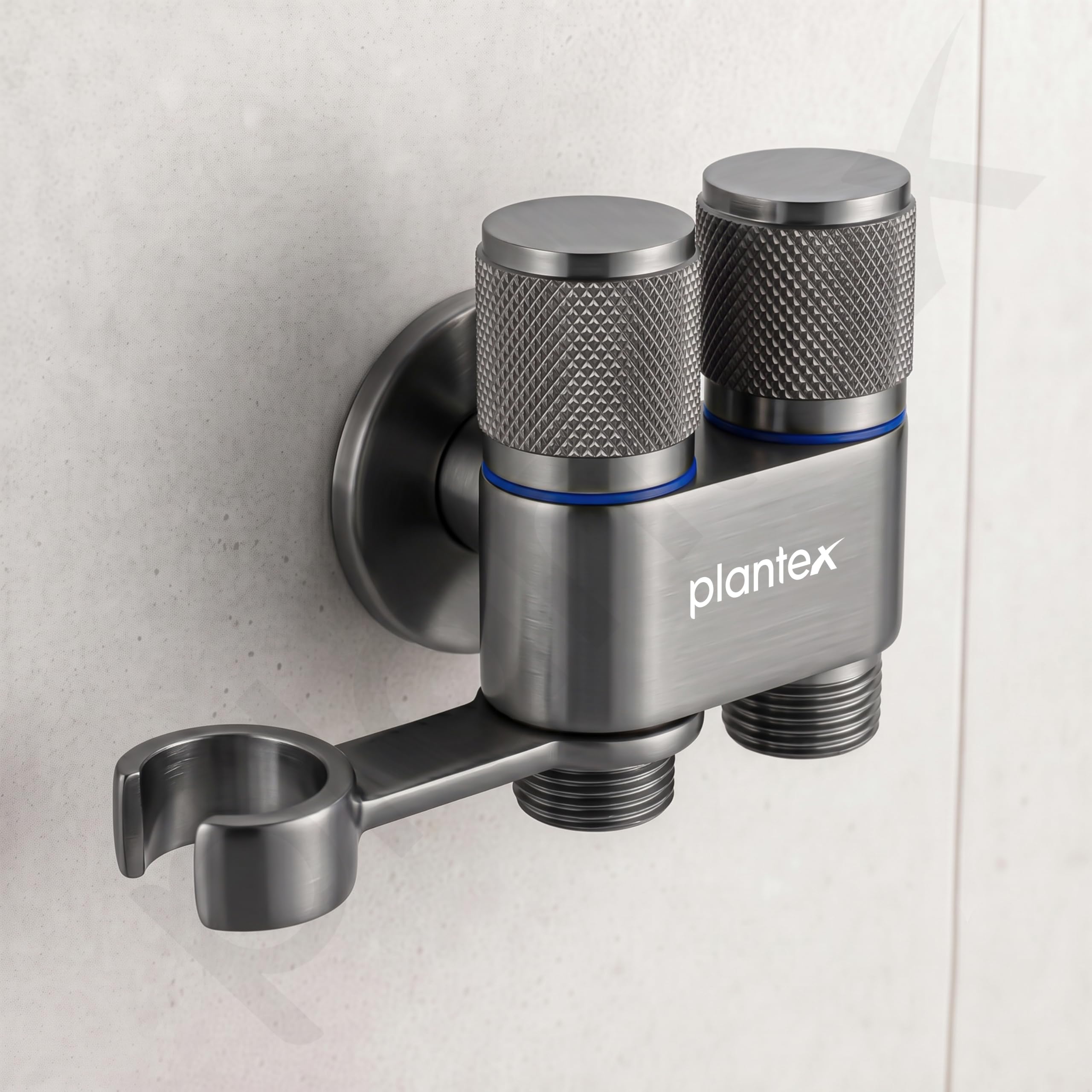Plantex Stainless Steel 2 Way Angle Valve - Grey -9