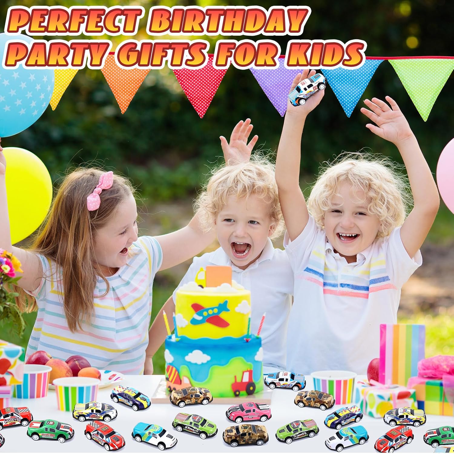 DERTE 150 Pcs Pull Back Cars for Kids Race Car Toys Mini Racing Vehicles Bulk Party Favors Easter Goodie Bag Stuffers Classroom Carnival Prizes Birthday Gifts