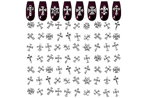 Chic Cross Nail Charms Make a Grand Entrance into Y2K Nail Couture
