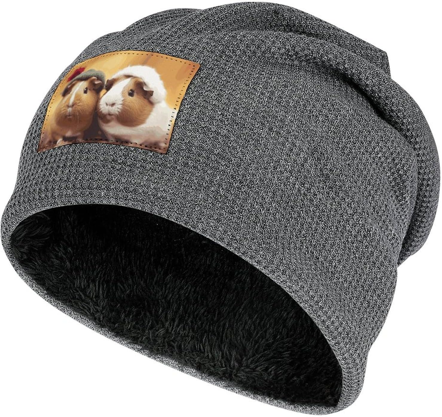 Stylish Cute Guinea Pigs Printed Winter Pullover Hats for Men and Women Combine Warmth and Style