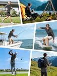 Men's Sun Protection Pullover Summer Rash Guard UPF40+ Hoodie Long Sleeve Breathable Pullover Tops S-3XL