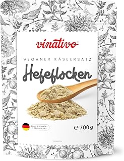 vinativo Hefeflocken – Nährhefe vegan und glutenfrei – 700g – veganer Käseersatz – Premium Qualität – zum Kochen, Backen
