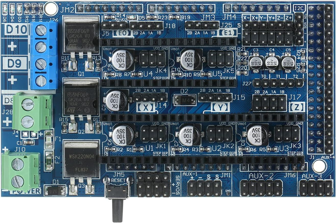 Ramps 1.6 Control Board Base on Ramps Precise Control Panel Board Expansion Mainboard with Heatsink for 3D Printer CNC Machine Parts Accessories