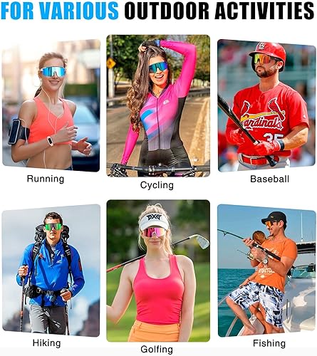 Miniatura 2 de SPOSUNE Gafas de ciclismo polarizadas para hombres y mujeres, protección UV400, gafas de sol deportivas para béisbol, correr, pesca, equitación