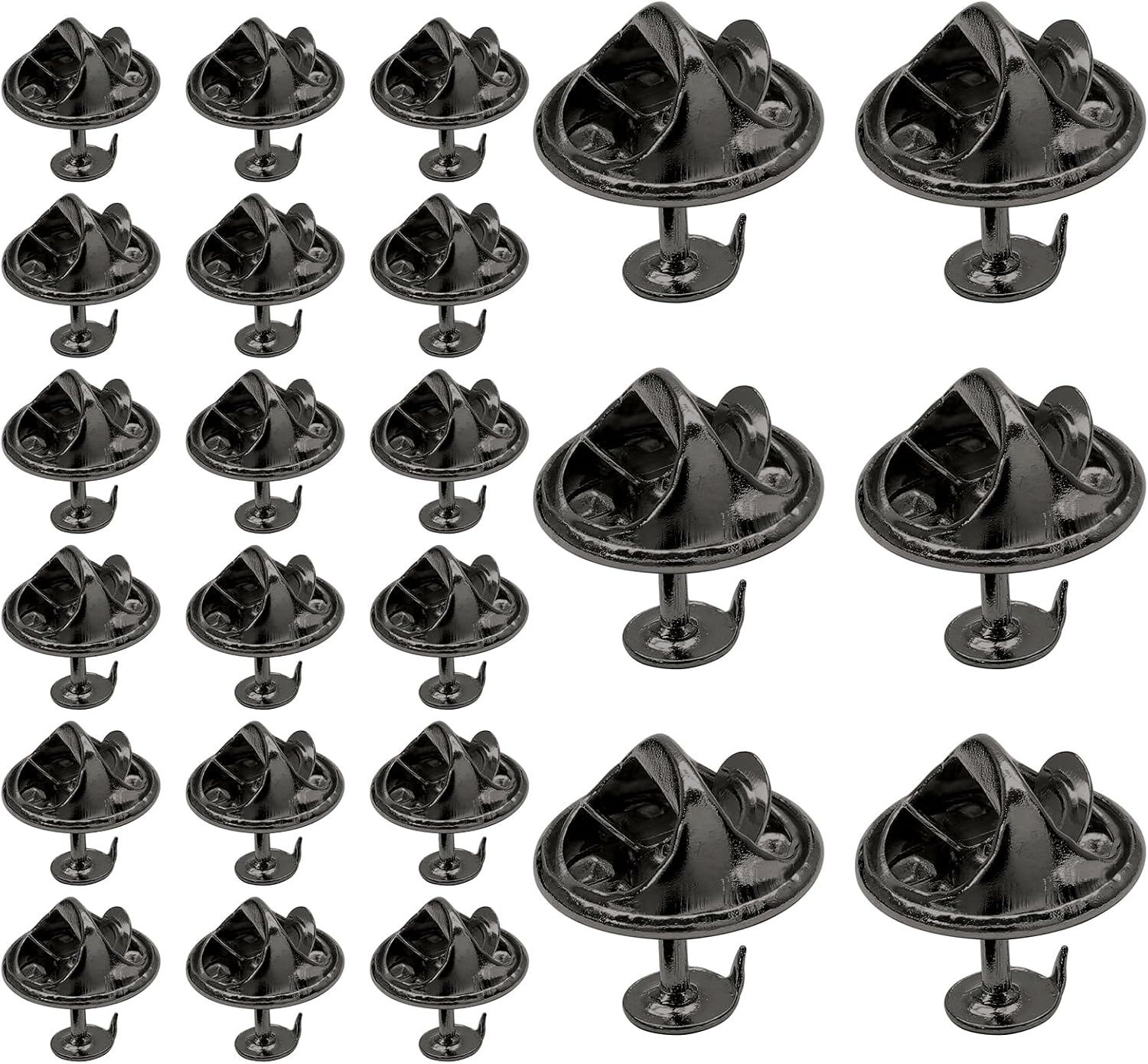 100 Pairs Metal Pin and Pin Backings, Butterfly Clutch Tie Tacks Pin Back with 8mm Blank Pins for Craft Making,Toy Pins and Jewelry Making (Gun Black)