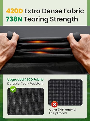 Miniatura 3 de Cubierta para cortacésped de montar, Eventronic 54" Cubierta para tractor cortacésped de montar Impermeable Resistente Duradera (poliéster