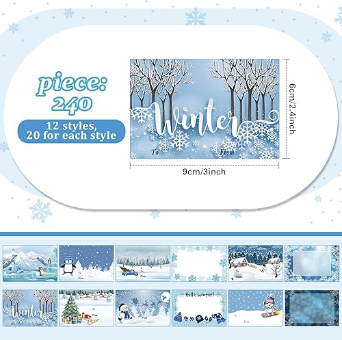 Vista 28 de Containlol 240 etiquetas autoadhesivas para nombre, etiquetas adhesivas de Halloween para regalos de fiesta de Halloween, envoltura de regalos