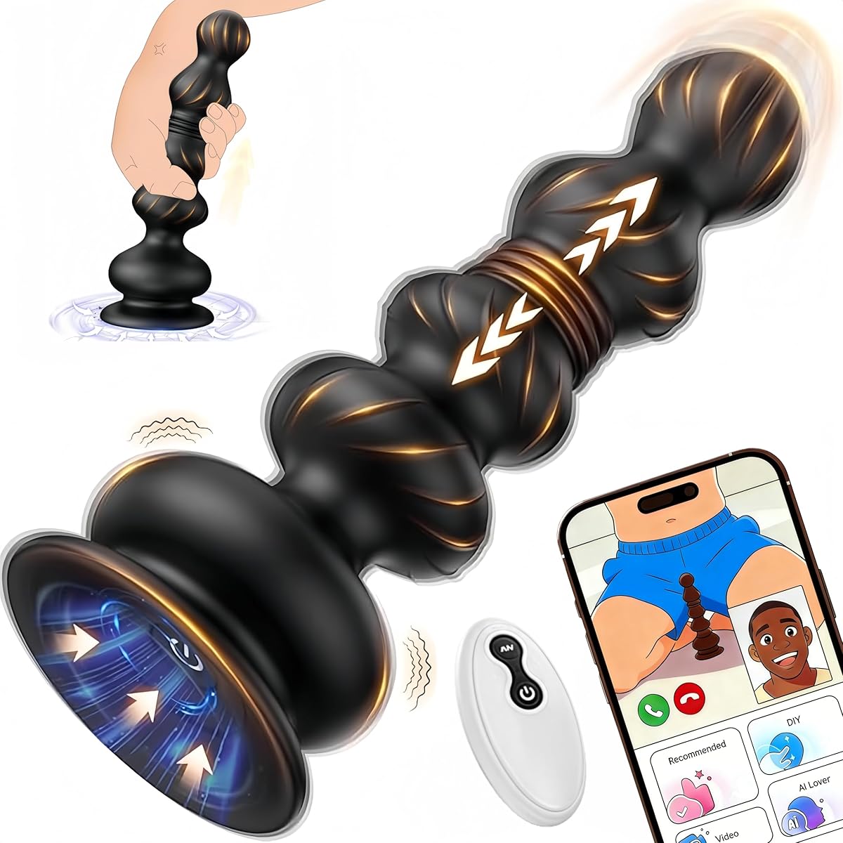 【伸縮誘う、段階ビーズがP点貫く！】 アナルバイブ ピストン あなるバイブ 前立腺 男性用 ディルド あだるとグッズ 男性 アナルプラグ アナルビーズ 10種高速ピストン&10種激震&吸盤付き&リモコン操作&アプリで遠隔操作 メスイキ アナル拡張 アナル開発 USB充電式 防水 大人のおもちゃ 女性用 初心者から上級者まで対応 アナルグッズ 男女兼用 アダルトグッズ