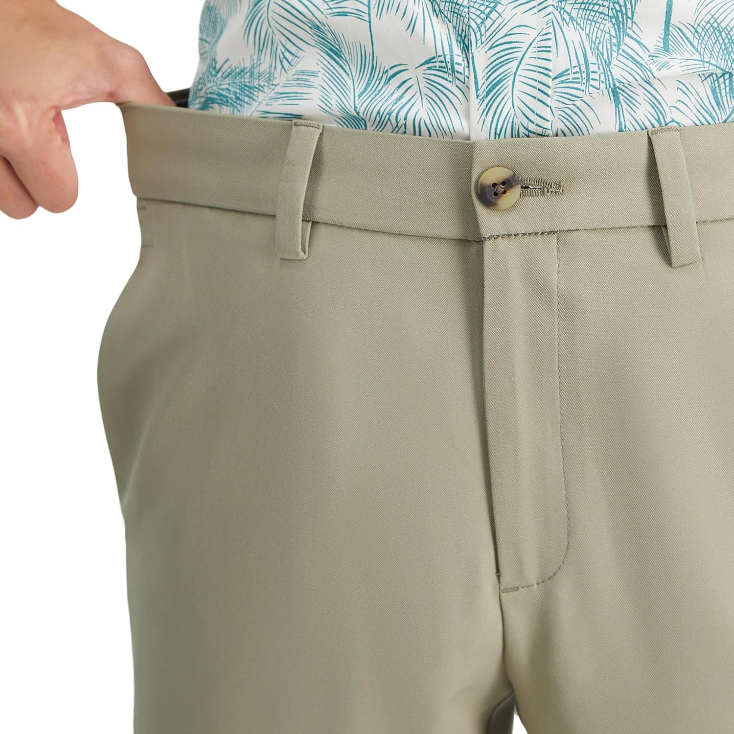 Haggar Men's Cool 18 Pro Slim Fit Flat Front Super Flex Waistband Casual Pant - Image 4