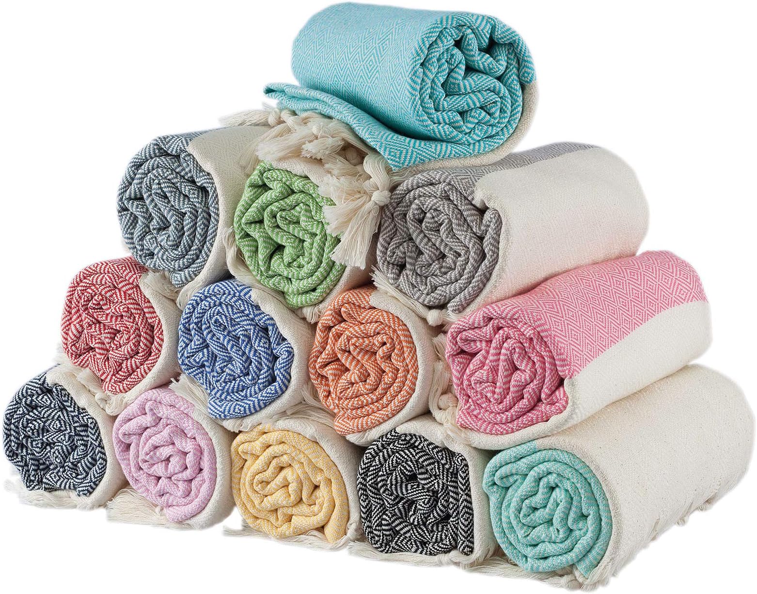 Set Of 4 PALACE Pestemal Turkish Towel Bath Towel Beach Towel Peshtemal for Bathrobe Spa Pool Massage Sauna Yacht Gym Fitness Kitchen Yoga Picnic Blanket