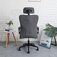 Vista 4 de FORCHEER Juego de fundas ergonómicas para sillas de oficina con funda para reposacabezas, repelente al agua para silla ejecutiva de oficina Gris