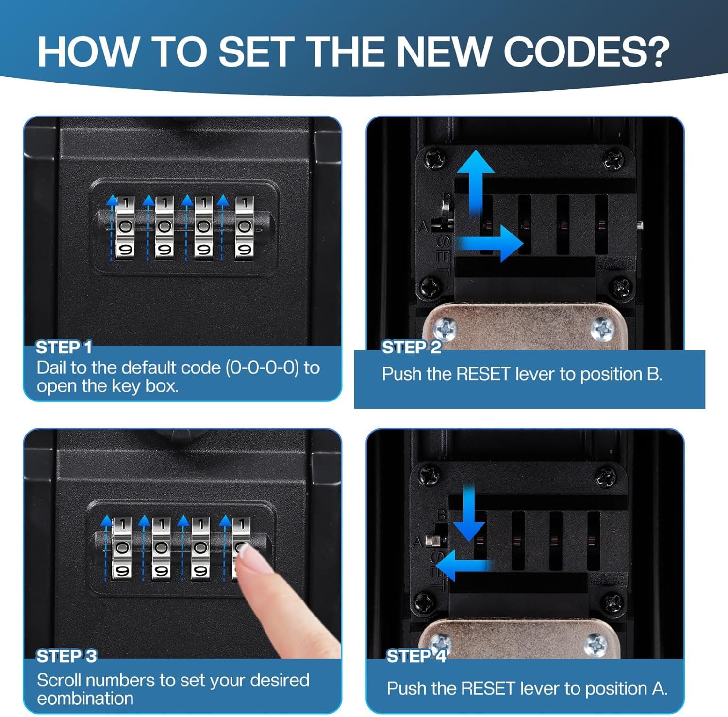 Key Lock Box for Outside, Keybox,Wall Mounted Key Safe Box, Weatherproof, 4 Digit Combination, Removable Shackle, Capacity Lockbox for Indoor Outdoor,key hiders outside,hide a key