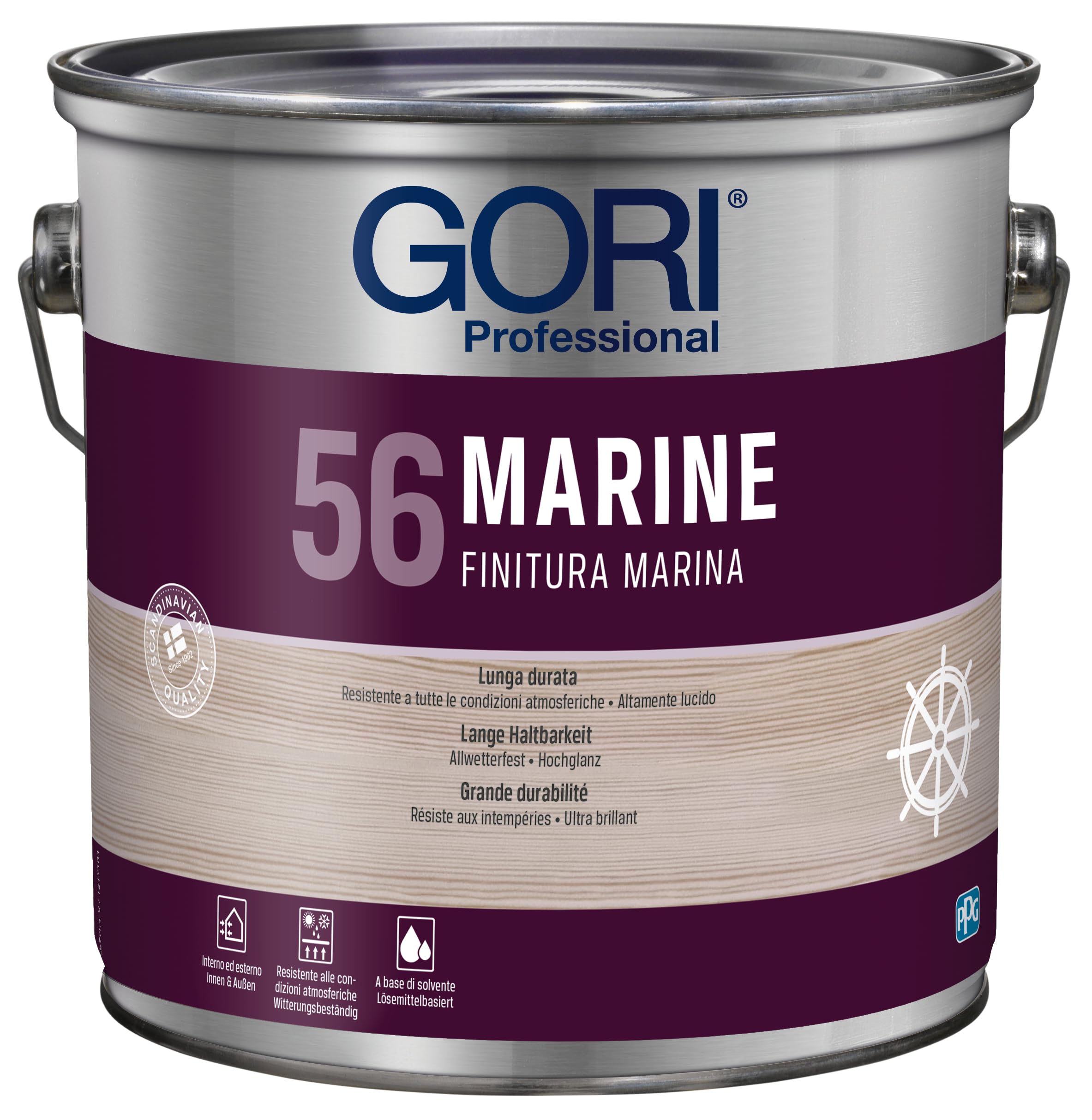 Gori 56 MARINE incolore 2,5 l - Vernice marina per barche